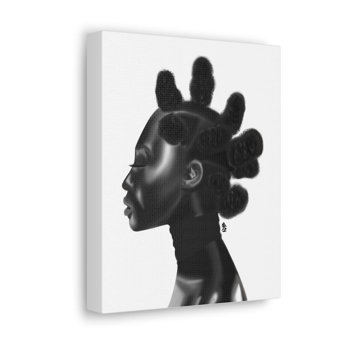 Bantu Girl-white canvas